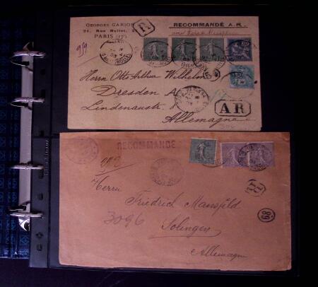 1902-1957 134 lettres au tarifs étrangers avec des