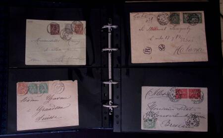 1902-1957 134 lettres au tarifs étrangers avec des