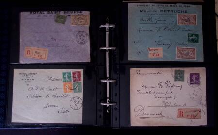 1902-1957 134 lettres au tarifs étrangers avec des