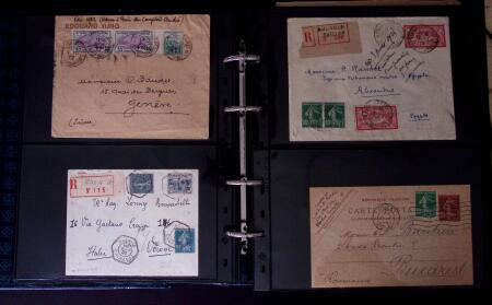 1902-1957 134 lettres au tarifs étrangers avec des