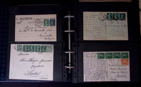 1902-1957 134 lettres au tarifs étrangers avec des