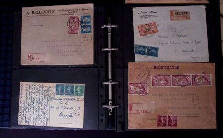 1902-1957 134 lettres au tarifs étrangers avec des