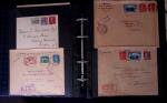 1902-1957 134 lettres au tarifs étrangers avec des