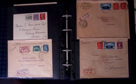 1902-1957 134 lettres au tarifs étrangers avec des