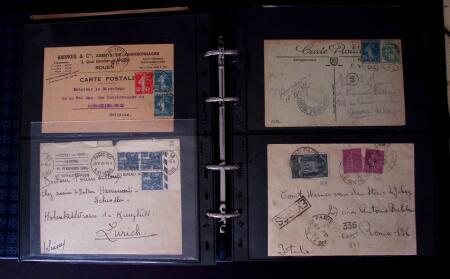 1902-1957 134 lettres au tarifs étrangers avec des