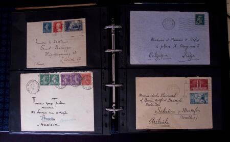1902-1957 134 lettres au tarifs étrangers avec des