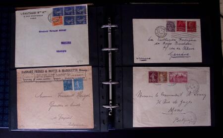 1902-1957 134 lettres au tarifs étrangers avec des