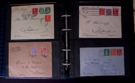 1902-1957 134 lettres au tarifs étrangers avec des