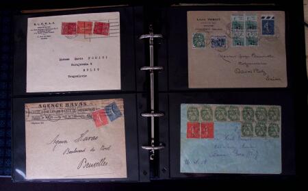 1902-1957 134 lettres au tarifs étrangers avec des