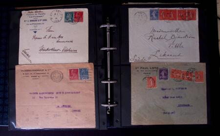 1902-1957 134 lettres au tarifs étrangers avec des