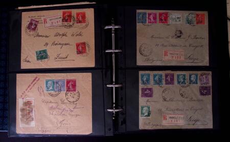 1902-1957 134 lettres au tarifs étrangers avec des