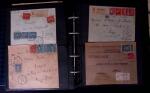 1902-1957 134 lettres au tarifs étrangers avec des