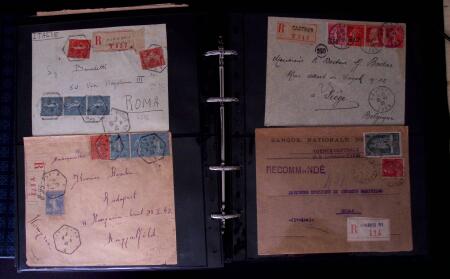 1902-1957 134 lettres au tarifs étrangers avec des