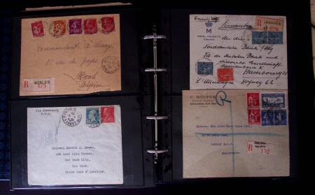 1902-1957 134 lettres au tarifs étrangers avec des