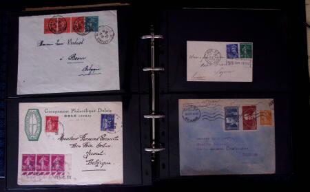 1902-1957 134 lettres au tarifs étrangers avec des