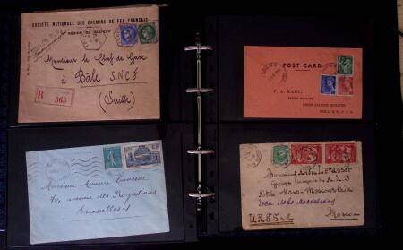 1902-1957 134 lettres au tarifs étrangers avec des
