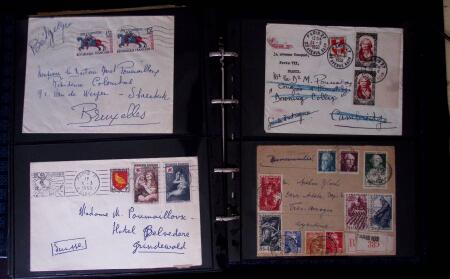 1902-1957 134 lettres au tarifs étrangers avec des
