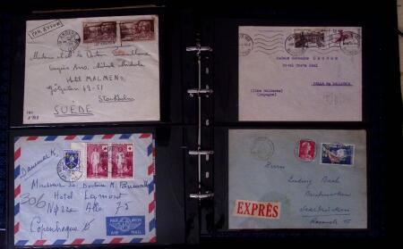 1902-1957 134 lettres au tarifs étrangers avec des