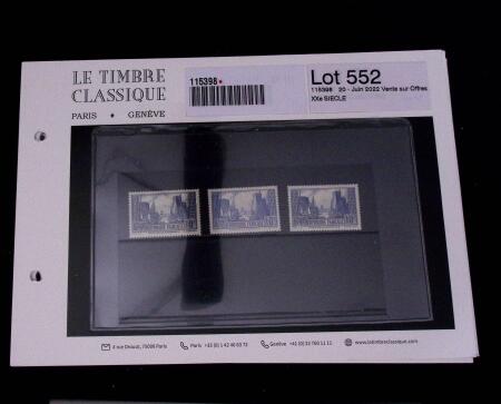 1900-1962, Sélection de timbres neufs, sur cartes