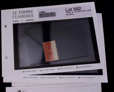 1900-1962, Sélection de timbres neufs, sur cartes