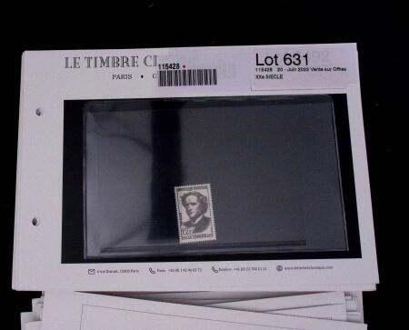 1900-1962, Sélection de timbres neufs, sur cartes