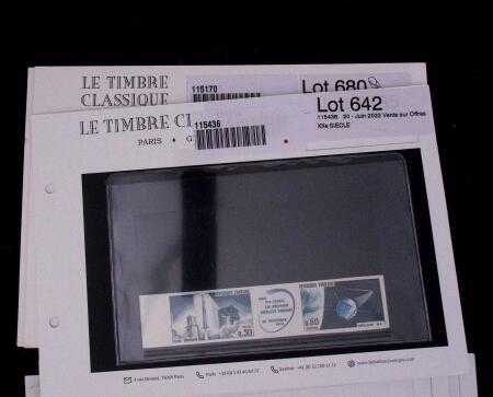 1900-1962, Sélection de timbres neufs, sur cartes
