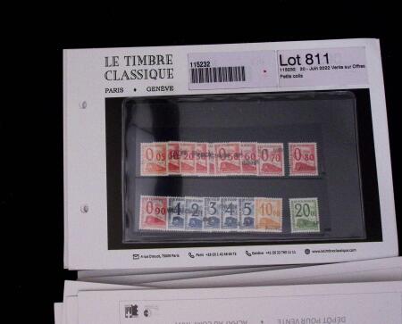 1900-1962, Sélection de timbres neufs, sur cartes