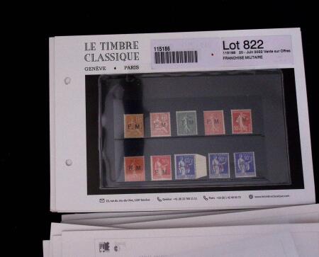 1900-1962, Sélection de timbres neufs, sur cartes