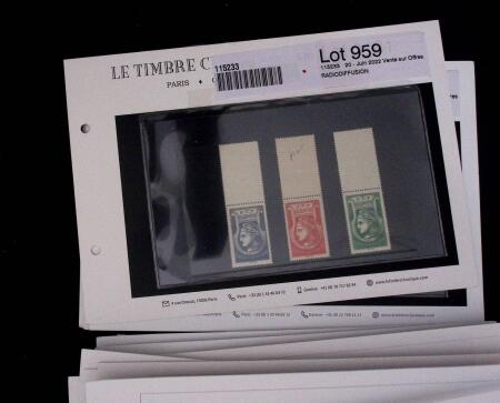 1900-1962, Sélection de timbres neufs, sur cartes