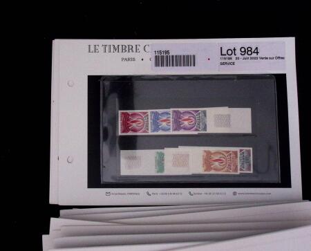 1900-1962, Sélection de timbres neufs, sur cartes