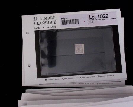 1900-1962, Sélection de timbres neufs, sur cartes