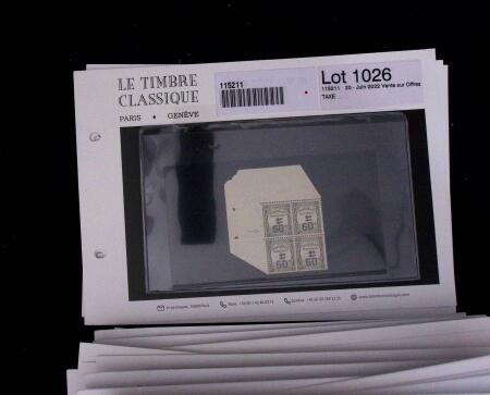 1900-1962, Sélection de timbres neufs, sur cartes