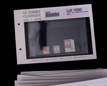 1900-1962, Sélection de timbres neufs, sur cartes