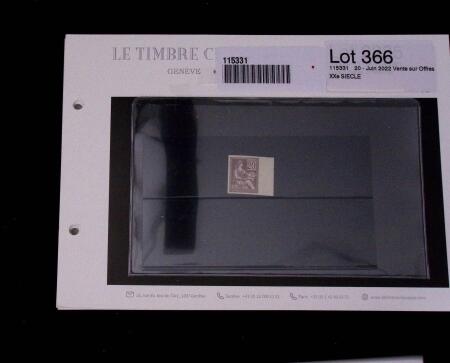 1900-1962, Sélection de timbres neufs, sur cartes