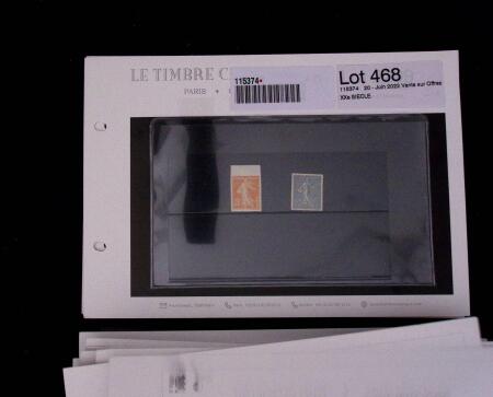 1900-1962, Sélection de timbres neufs, sur cartes