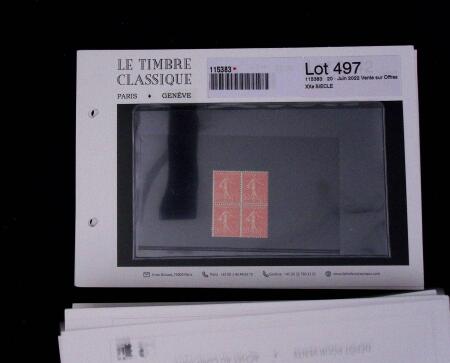 1900-1962, Sélection de timbres neufs, sur cartes