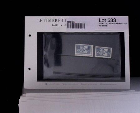 1900-1962, Sélection de timbres neufs, sur cartes
