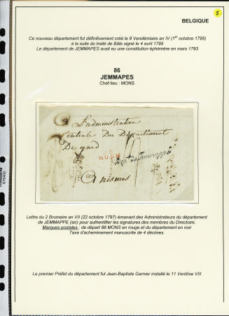 DEPARTEMENT CONQUIS 1797-1814, Collection de 20 lettres
