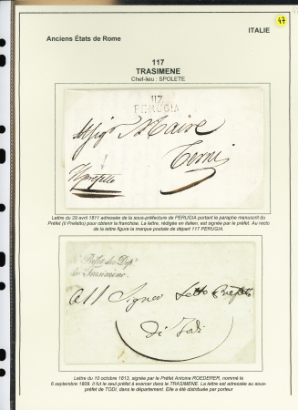 DEPARTEMENT CONQUIS 1797-1814, Collection de 20 lettres