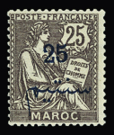 Sélection de timbres du MAROC français dont n°29a,