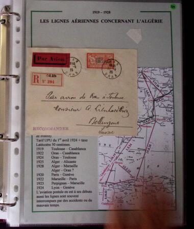 1919-1956, Collection sur pages de 113 plis en 3 classeurs,
