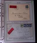 1919-1956, Collection sur pages de 113 plis en 3 classeurs,