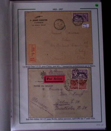 1919-1956, Collection sur pages de 113 plis en 3 classeurs,