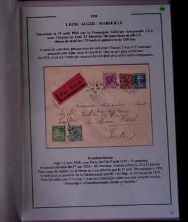 1919-1956, Collection sur pages de 113 plis en 3 classeurs,
