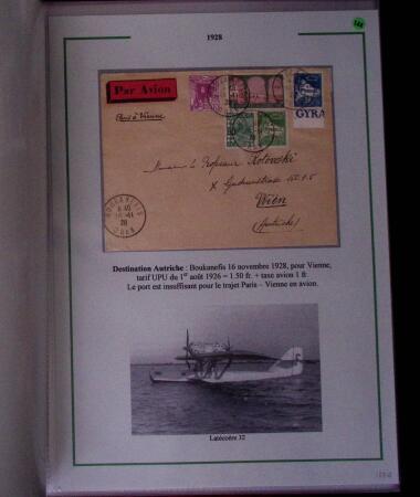 1919-1956, Collection sur pages de 113 plis en 3 classeurs,
