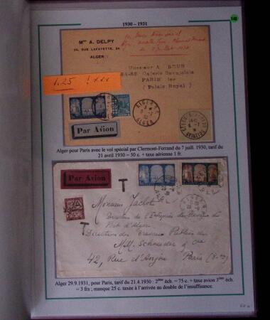 1919-1956, Collection sur pages de 113 plis en 3 classeurs,