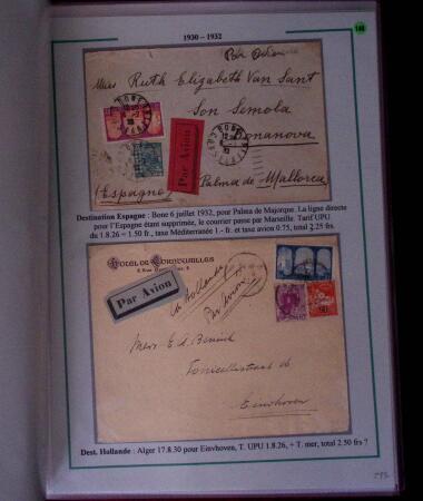 1919-1956, Collection sur pages de 113 plis en 3 classeurs,