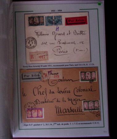 1919-1956, Collection sur pages de 113 plis en 3 classeurs,