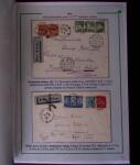 1919-1956, Collection sur pages de 113 plis en 3 classeurs,