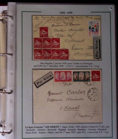 1919-1956, Collection sur pages de 113 plis en 3 classeurs,